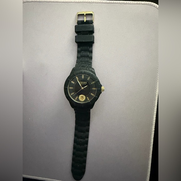 Versace Accessories - MOVING SALE!!$60!!Versace Versus Black Watch with Gold Details